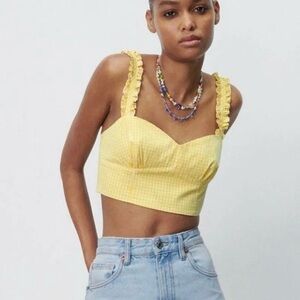 Zara Gingham Crop Top